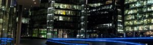 London buildings at night